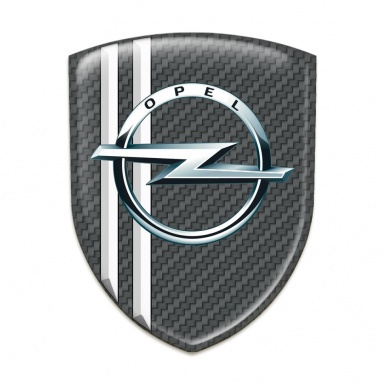 Opel Logo Emblem Carbon with White Lines variant 