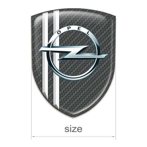 Opel Logo Emblem Carbon with White Lines variant 