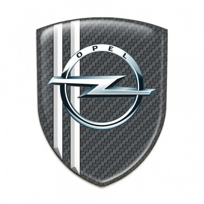 Opel Logo Emblem Carbon with White Lines variant 