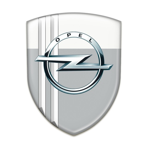 Opel Self Adhesive Emblem Logo Grey White with White Lines variant 