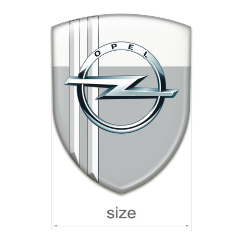 Opel Self Adhesive Emblem Logo Grey White with White Lines variant 