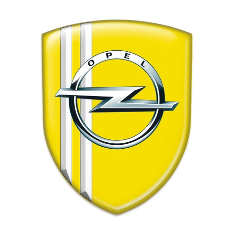 Opel Emblem Interior Yellow with White Lines type 