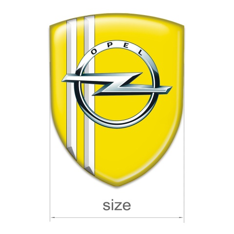 Opel Emblem Interior Yellow with White Lines type 