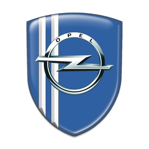 Opel Tuning Badge  Blue with White Lines Type 