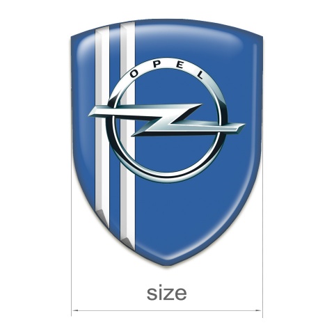 Opel Tuning Badge  Blue with White Lines Type 