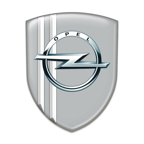 Opel Self Adhesive Car logo Emblem Grey with White Lines Type 
