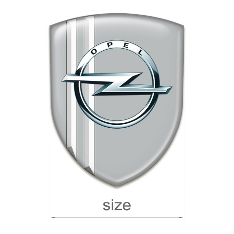 Opel Self Adhesive Car logo Emblem Grey with White Lines Type 