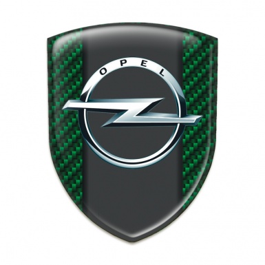 Opel Self Adhesive Car logo Emblem Green carbon Edition 