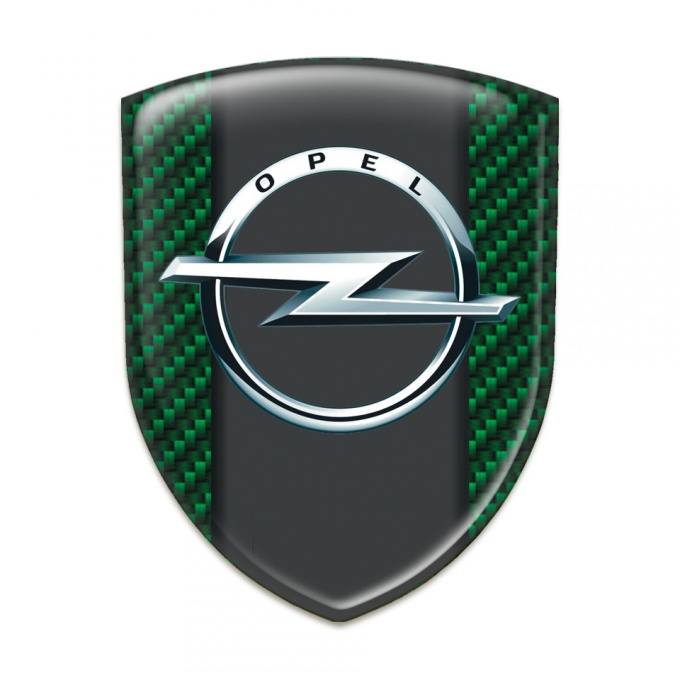 Opel Self Adhesive Car logo Emblem Green carbon Edition 