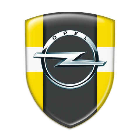 Opel Auto Emblem Yellow with White Band edition 