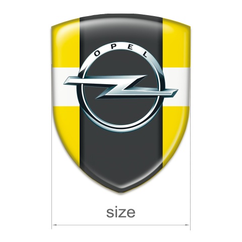 Opel Auto Emblem Yellow with White Band edition 