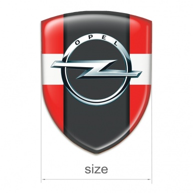 Opel Emblem Badge Logo red with White Band Edition 