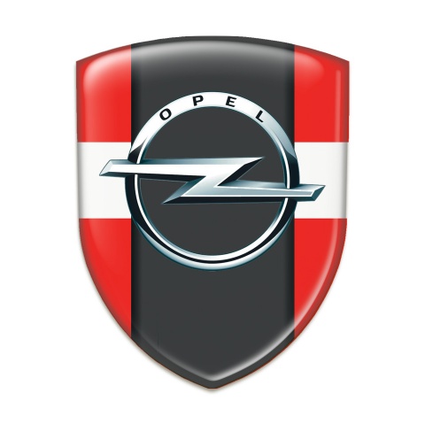 Opel Emblem Badge Logo red with White Band Edition 