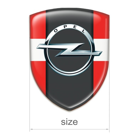 Opel Emblem Badge Logo red with White Band Edition 