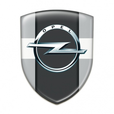 Opel Tuning Emblem Grey with White Band Edition 