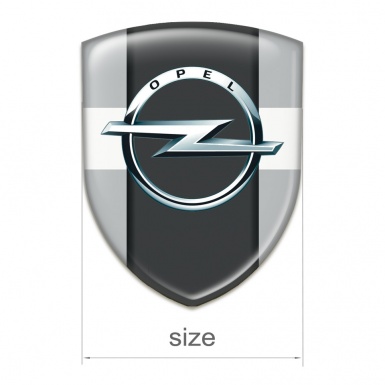 Opel Tuning Emblem Grey with White Band Edition 