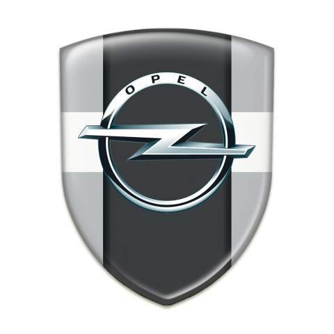 Opel Tuning Emblem Grey with White Band Edition 