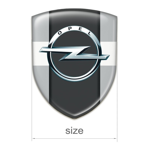 Opel Tuning Emblem Grey with White Band Edition 