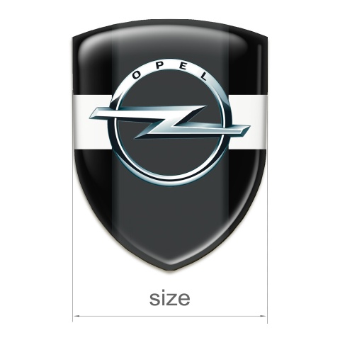 Opel Self Adhesive Emblem Logo Black with White Band Edition 