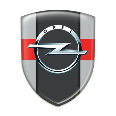 Opel Silicone Emblem Grey with Red Band edition