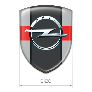 Opel Silicone Emblem Grey with Red Band edition