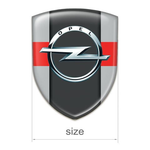Opel Silicone Emblem Grey with Red Band edition