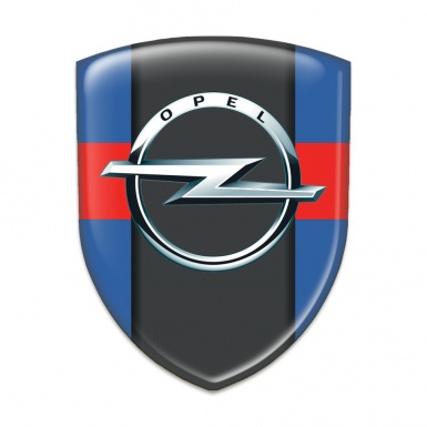 Opel 3D Gel Emblem Blue with Red Band Edition 
