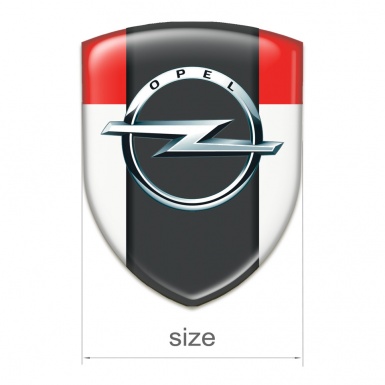 Opel Tuning Badge  White Red Edition 