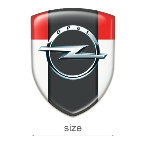 Opel Tuning Badge  White Red Edition 