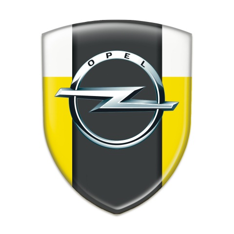 Opel Auto Emblem Yellow White Edition 