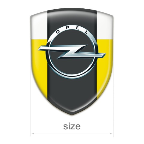 Opel Auto Emblem Yellow White Edition 