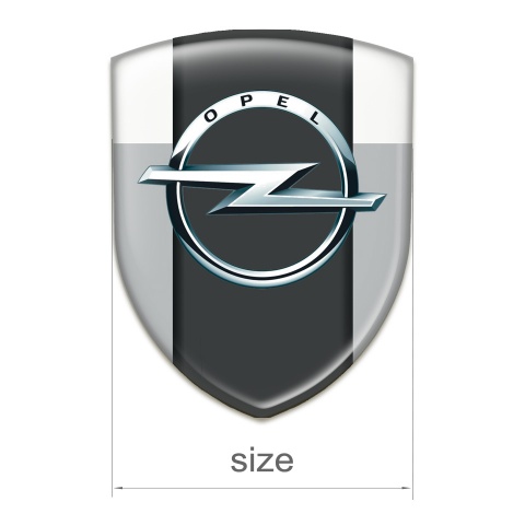 Opel Emblem Badge Logo Grey White Edition 