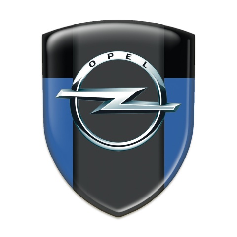 Opel 3D Gel Emblem Blue Black Edition 