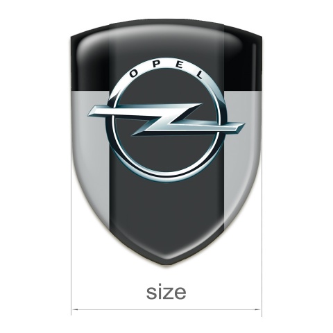 Opel Car Accessories Badge Grey Black edition 