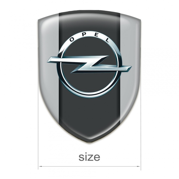 Opel Silicone Car Decal Badge Grey Edition | Domed Emblems | Stickers ...