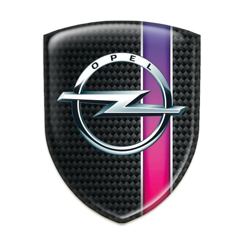 Opel Domed Emblem Black with Purple Band Edition 