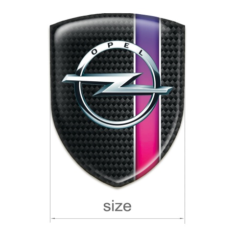 Opel Domed Emblem Black with Purple Band Edition 