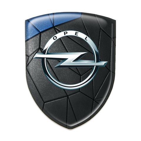 Opel Silicone Shield Blue Black Mosaic Base Silver Logo 