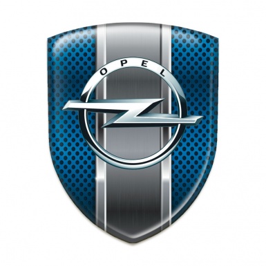 Opel Logo Emblem Blue Mesh with Metal Central Panel Edition 
