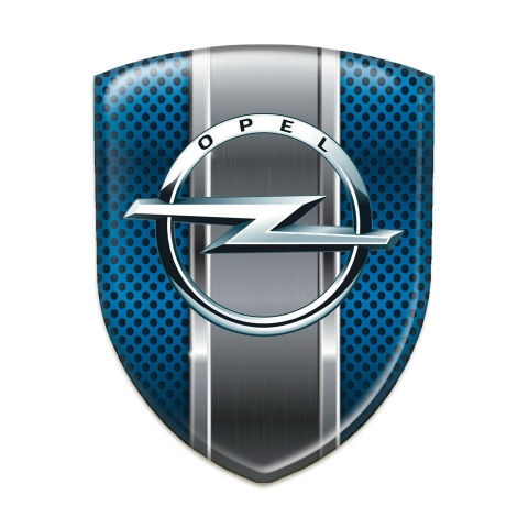 Opel Logo Emblem Blue Mesh with Metal Central Panel Edition 