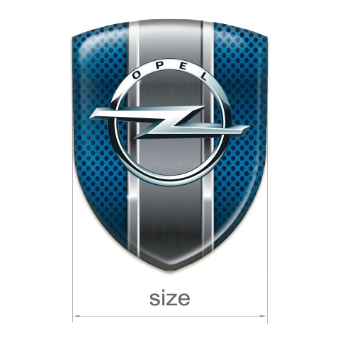 Opel Logo Emblem Blue Mesh with Metal Central Panel Edition 