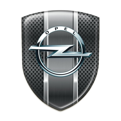 Opel Emblem Badge Logo Dark Mesh with Metal Central Panel 