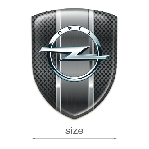Opel Emblem Badge Logo Dark Mesh with Metal Central Panel 