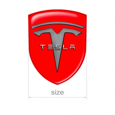 Tesla Shield Emblem Silicone Red Edition