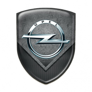 Opel Domed Emblem Scratched stone with Mesh Design 