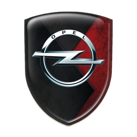 Opel Silicone Emblem Mixed Red Black Texture design 
