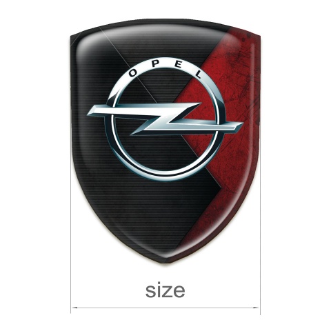 Opel Silicone Emblem Mixed Red Black Texture design 