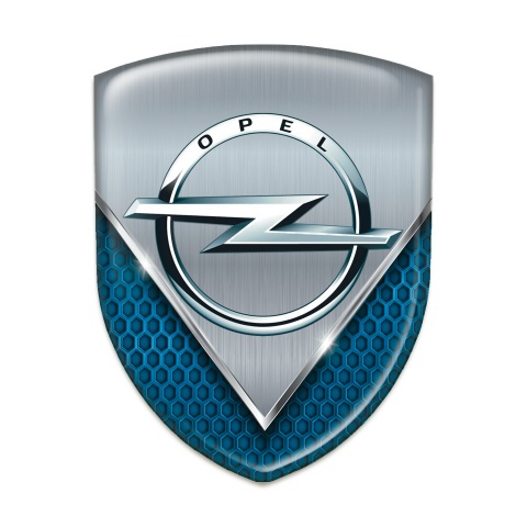 Opel Emblem Exterior Blue Mesh with Aluminium Sheet Edition 