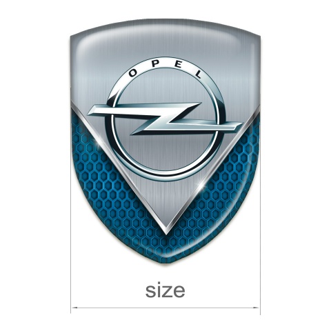 Opel Emblem Exterior Blue Mesh with Aluminium Sheet Edition 