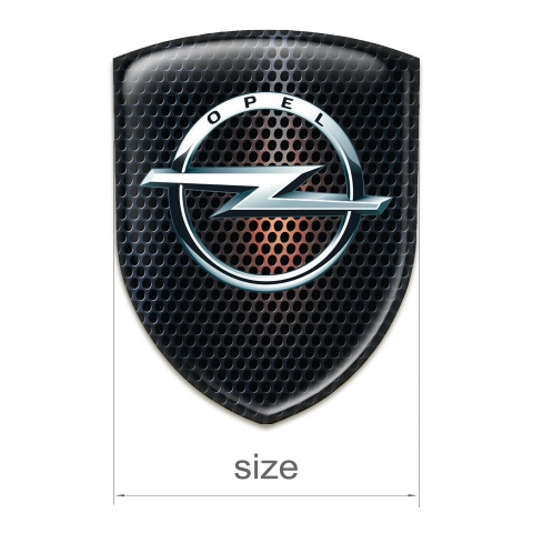 Opel Car Accessories Badge Perforated base with Orange Shadow Edition 